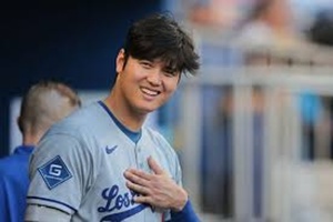 笑顔の大谷翔平